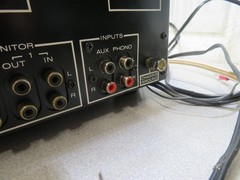 Marantz 2325 RCA Phono/Aux plate replacement. NEW 3D printed part. Red & Black