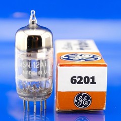 One GE 6201 USN 12AT7 WB Tube 3X Mica GM[%]: 98/96 EM[%]: 84/84 AMPLITREX