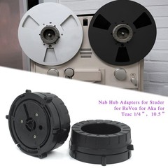 1 Pair NAB Hub Adapters for AKAI Reel to Reel Tape Recorder 10″ Plastic Black