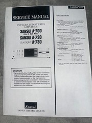 Sansui A-700 730 Service Manual Photocopy