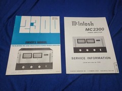 Mcintosh MC2300 Amplifier Owners Manual and Service Information