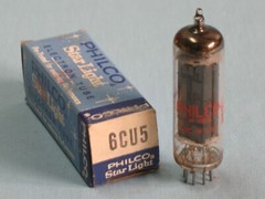 VACUUM TUBE ~6CU5 ~ PHILCO ~ NOS ~ 6CU5