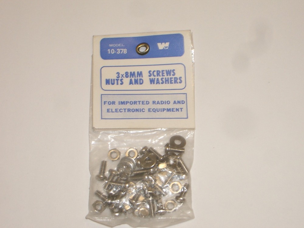 WORKMAN 10-378 METRIC SCREWS 3.0 x 8mm PHILLIPS & SLOTTED PAN HEAD 50PC SE8