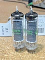 Pair NOS NIB GE JAN-6005W / 6AQ5 Green Print MIL SPEC Vacuum Tubes (Many Avail)