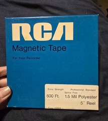 RCA 5″ Magnetic Recording Tape ~ 600 ft 1.5 Mil Polyester , Type 15M-6: Used