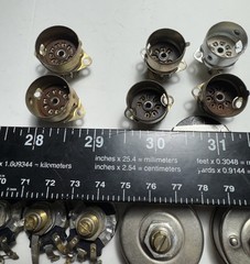 ⚡️Vintage CTS Pots 250K 50K 1K EBY 7 & 9 Pin Tube Sockets Amp Radio Parts Lot⚡️