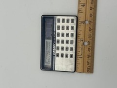 Vtg Mini Solar Calculator Complex SC-50 – Working – Early 70s Credit Card Size!