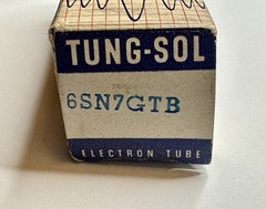 NOS Tung-Sol 6SN7GTB Vacuum Tube USA Short Bottle w/ Box 3200/3300