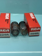 2 New Open Box Pair RCA 6GH8A Tubes 6GH8 Radio Audio 6U8 6EA8