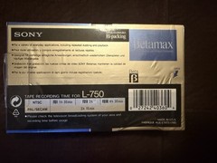 Sony Betamax L-750 – L-750BT Beta B Blank Video Cassette Tape NTSC 3h 15m