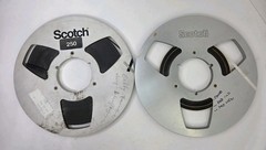 Lot 2 Scotch 250 10.5″ Metal Reel To Reel Recording Tapes Audio Reels