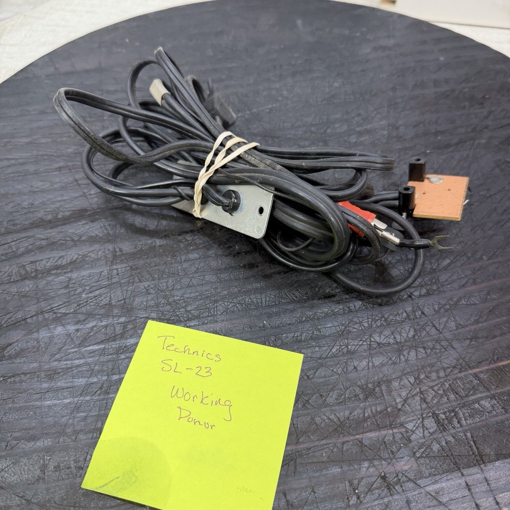 Technics SL-23 Turntable Parts – 2-pole Power Cord And RCA Cables W Ground