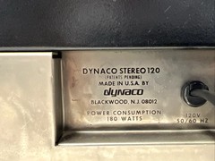 DYNACO STEREO 120 POWER AMPLIFIER 400 Watts Max Tested & Working