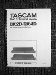 ONE NEW COPY OF THE TASCAM DX-2D/DX-4D DBX OWNER’S MANUAL