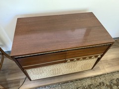🍊Vintage 1950s/60s MCM Decca ‘The Riverside’ Hi-Fonic Record Player Console!