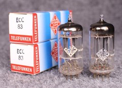 (2) BEAUTIFUL 1950’s Telefunken ECC83 12AX7 Ribbed Plate Tubes ~ MATCHED PAIR!