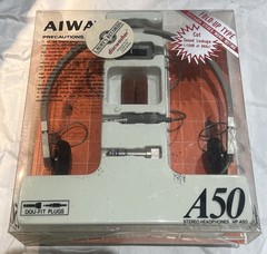 RARE Vintage Aiwa HP-A50 FOLD-UP Headphones mint