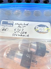 Matched Pair Sylvania 6SL7GT VT-229 Tested Like NOS Tube