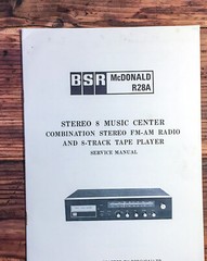 BSR McDonald R28A R-28A Music Center Service Manual *Original*