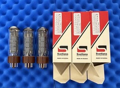 THREE Svetlana EL34 Tubes /YEAR 2002/ Amplitrex Tested💪/ Plate Current Matched