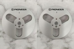 New One Pair Pioneer silver 7” Tape Reel Light Metal Aluminum Take Up Reel