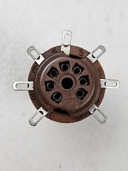 Vintage Pomona 7 Pin Miniature Tube Test Socket Adapter TVS-7