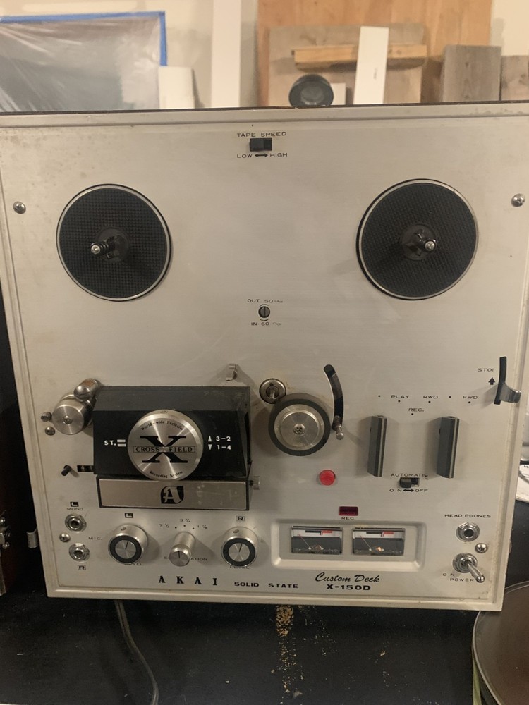 AKAI X-150D Custom Deck w/Case – BEING SOLD FOR PARTS OR REPAIR ONLY.