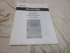 TEAC DC-D1550 Digital Compact Hi-Fi System Owner’s Instructions Manual