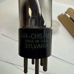 1-NOS Sylvania JAN CHS 6E5 Vacuum Tube – 1950’s Vintage Electron Ray Tuning Eye