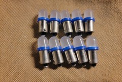 (25)FROSTED BAYONET 6.3V-8V LED LAMP/McIntosh MX113, MX114, MX115 -COLOR CHOICE!