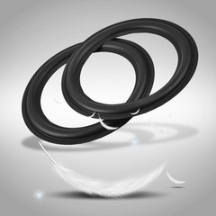 2Pcs 8-Inch Foam Surround Rubber Rings for Speaker Repair – Durable and Reliable