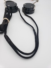 Vintage Bakelite Black Headphones Radio Headset Automatic Electric Co. Chicago