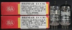 2x BRIMAR ECC81/12AT7 Made in Hungary Top Ring Getter Amplitrex Tested