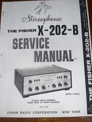 Fisher X-202-B Control Amplifier Service Manual Photocopy