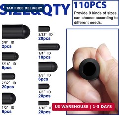 110 PCS Vacuum Caps Assortment, Vacuum Plugs Hose End Cap, Rubber Vacuum Caps Ki