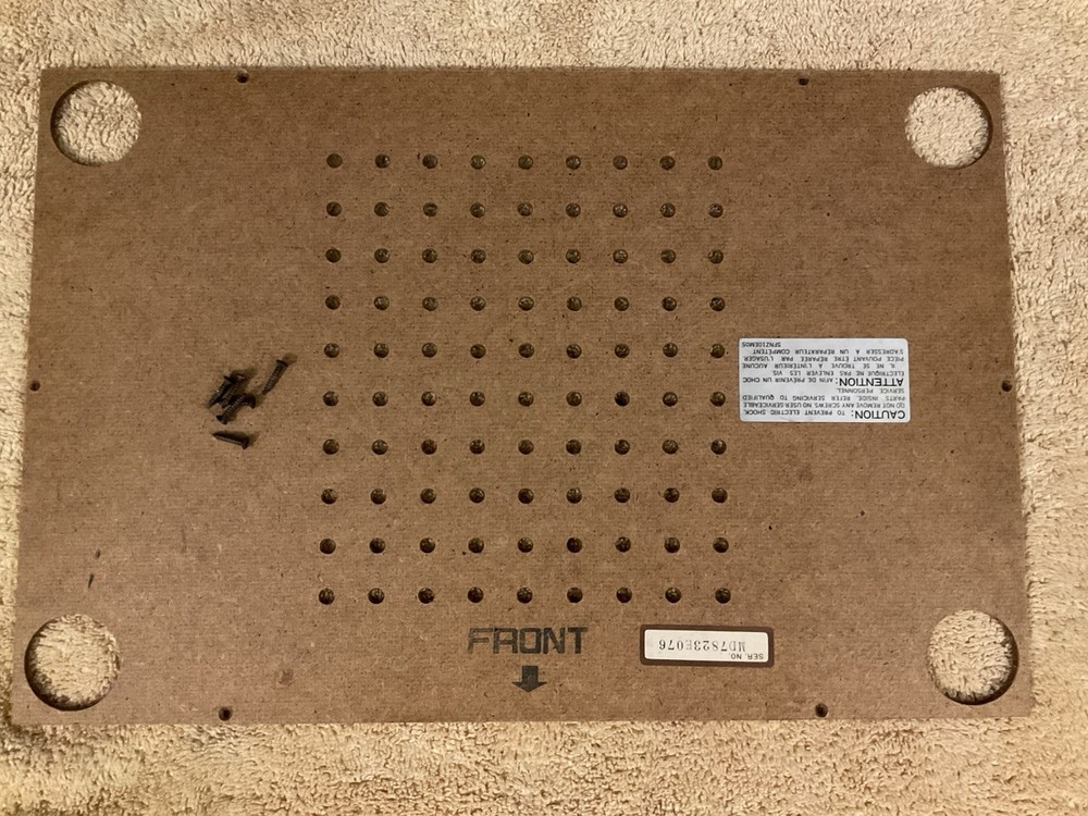 OEM Original Technics SL-23 Turntable Bottom Backing With Screws