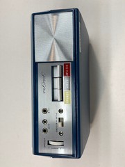 Attrait Blue Solid State Reel Dictation Machine w Mic FOR REPAIR CLEAN PARTS