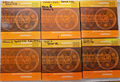 AMPEX Pre-Owned SIX 1/4 inch x 1200 Feet REEL TO REEL TAPES Four 311 & Two 341