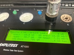 Pair 7591A SYLVANIA labeled for HAMMOND Halo Getter Tubes Amplitrex Test