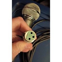 Vintage Realistic Highball Microphone Dual Impedance Made in USA Cord And Holder