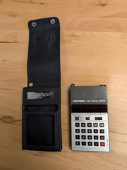 Vintage 1975 Unitrex Mini Handy 80m Pocket Calculator LED