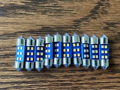 10 New Warm White 12V LED Festoon Lamp Light Bulbs 13v DE3022 for Sony (Qty)