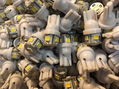 (10)WARM WHITE 8V-LED WEDGE LAMPS / SX /DIAL LIGHTS -Pioneer BULBS METER STEREO