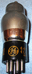 1 NOS GE 6F8-G Vacuum Tube – 1943 Vintage Black Plate Audio Twin Triode