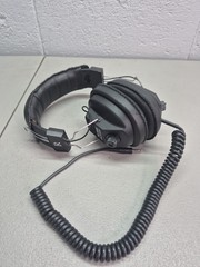 Vintage HD-3030 Stereo Mono Headphones Black Padded Volume Control, Tested!!