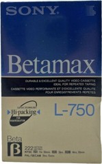 Sony Betamax L-750BT Blank Standard Video Cassette Tape Beta Factory Sealed New