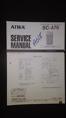 aiwa sc-a70 Service Manual Original repair book speaker system radio stereo bass