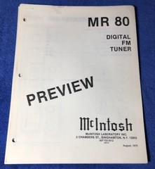 MCINTOSH MR 80 DIGITAL FM TUNER PREVIEW GUIDE COPY M254x