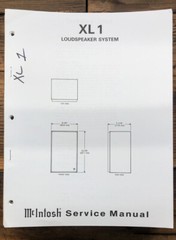 McIntosh XL1 XL-1 Speaker Service Manual *Original*