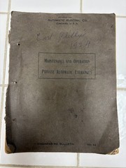 Antique Automatic Electric Co. Maintenance and Operation Telephone Manual 1920s